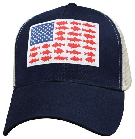 Iconic Flag Cap, Navy & White, Freshwater