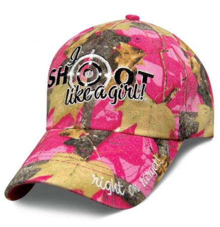 Shoot Like A Girl Pink Cap