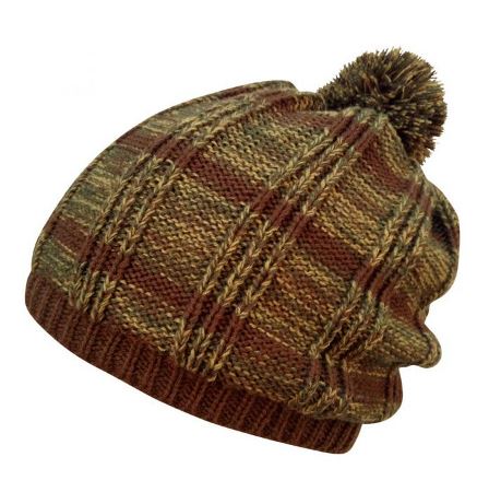 Dakota Dam Pom Static Beanie, Earth