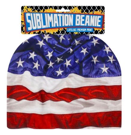 Patriotic Beanie, USA Flag Stars N Stripes