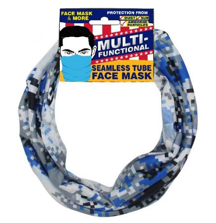 Seemless Face Mask, Digital Camo Blue