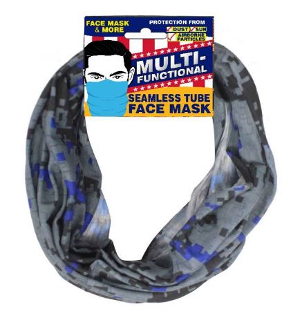 Seemless Face Mask, Digital Camo Black