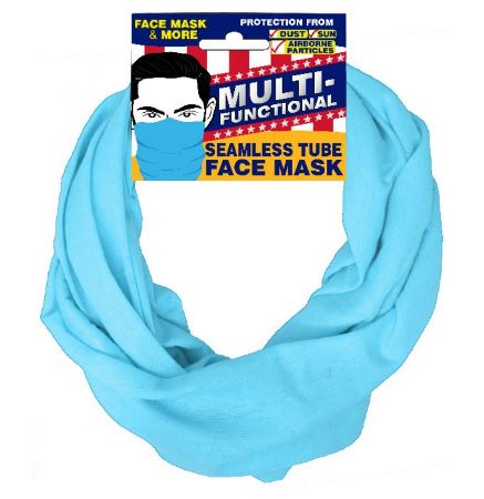 Seemless Face Mask, Light Blue