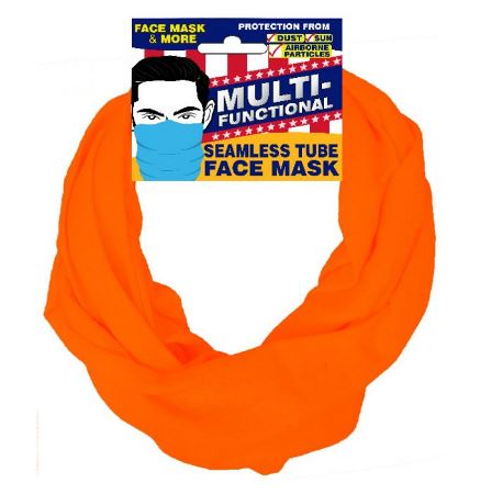 Seemless Face Mask, Safety Orange