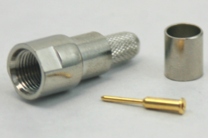 408015B FME-M Crimp Connector for RG8X and RG59 Coax Cable