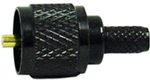 Black Mini UHF Male Crimp-On Connector