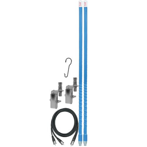 Firestik 3ft Blue Dual Fiberglass Antenna and Mirror Mount Kit
