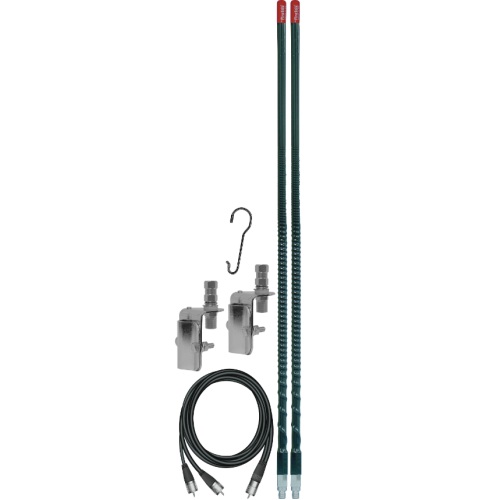 Firestik 3ft Black Dual Fiberglass Antenna and Mirror Mount Kit