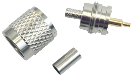 PL259C-58X 3-Piece Crimp-On PL259 Connector for RG58 Coax