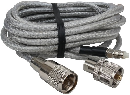 12 ft RG8X Super Mini 8 Coax with Soldered PL259 One End and FME Connector with UHF Adapter