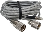 12 ft RG8X Super Mini 8 Coax with Soldered PL259 One End and FME Connector with UHF Adapter