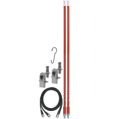Firestik 3ft Red Dual Fiberglass Antenna and Mirror Mount Kit