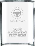 Safe Driving Acrylic Award, Vertical Acurva
