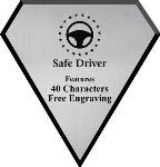Safe Driving Award Plaque, Silver Diamond