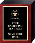 Safe Driving Award Plaque, Rosewood Folio