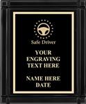 Safe Driving Award Plaque, Black Piano