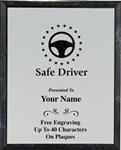 Safe Driving Award Plaque, Silver Metallix