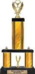Safe Driving Trophy, Triple Gold Base, Steering Wheel