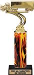 Safe Driving Trophy, Pistons, Truck, Flames