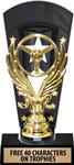 Safe Driving Trophy, Gold Wings, Steering Wheel