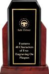 Safe Driving Trophy, Glossed Wood, Custom
