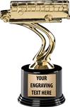 Safe Driving Trophy, Black Base, School Bus