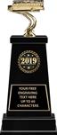 Safe Driving Trophy, Black with School Bus