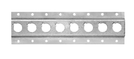 10 Horizontal Series F Logistic Tracks Galvanized, 10 ft Length