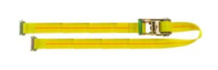 Yellow Heavy Duty Series E Ratchet Buckle Strap w Spring End Fitting