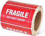 Fragile Do Not Drop 3" x 5" Handling Label
