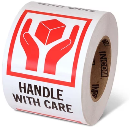 Handle With Care 6" x 4" Handling Label