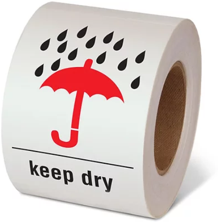 Keep Dry 6" x 4" Handling Label