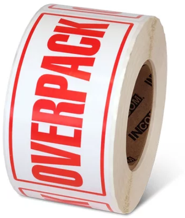 OVERPACK 3" x 6" Handling Label