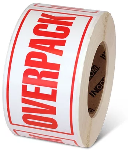 OVERPACK 3" x 6" Handling Label 500ct Roll