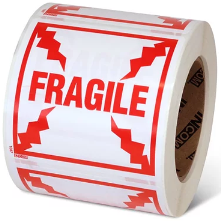 Fragile 4" x 4" Handling Label