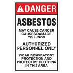 Abatement Temporary Sign, Asbestos, ANSI Header