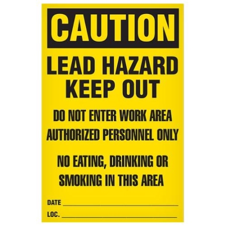 Abatement Temporary Sign, Lead