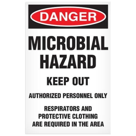 Abatement Temporary Sign, Microbial Hazard