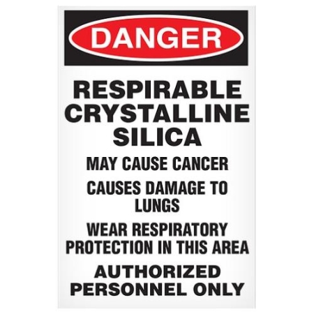 Abatement Temporary Sign, Respirable Crystalline Silica