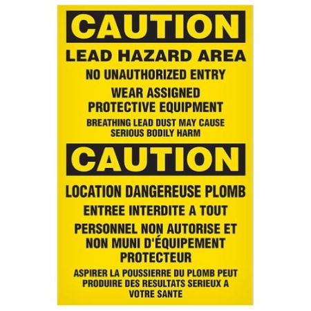 Abatement Temporary Sign, Lead, English French