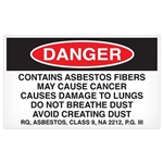 Abatement Labels, Contains Asbestos Fibers