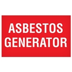 Abatement Labels, Asbestos Generator