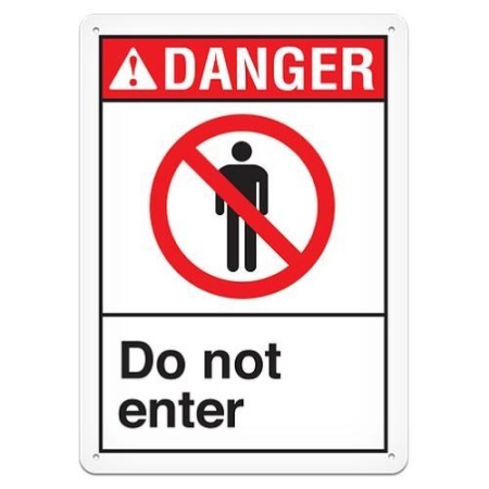 ANSI Safety Sign, Danger Do Not Enter