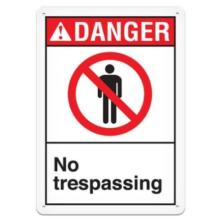 ANSI Safety Sign, Danger Do No Trespassing