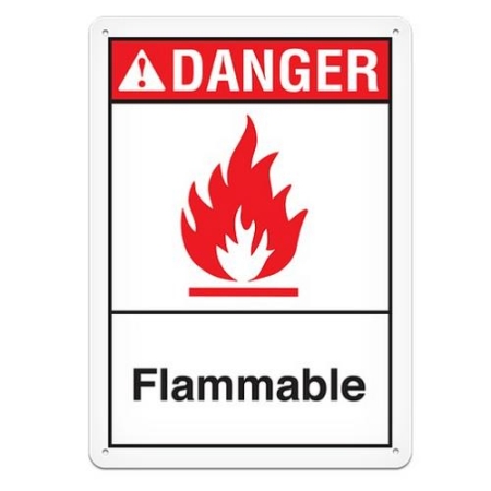 ANSI Safety Sign, Danger Flammable