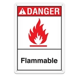 ANSI Safety Sign, Danger Flammable