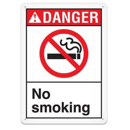 ANSI Safety Sign, Danger No Smoking