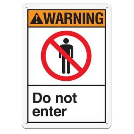 ANSI Safety Sign, Warning Do Not Enter