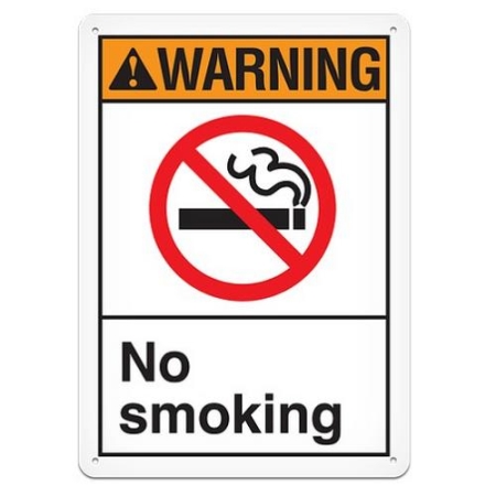 ANSI Safety Sign, Warning No-Smoking