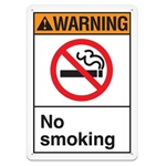 ANSI Safety Sign, Warning No-Smoking